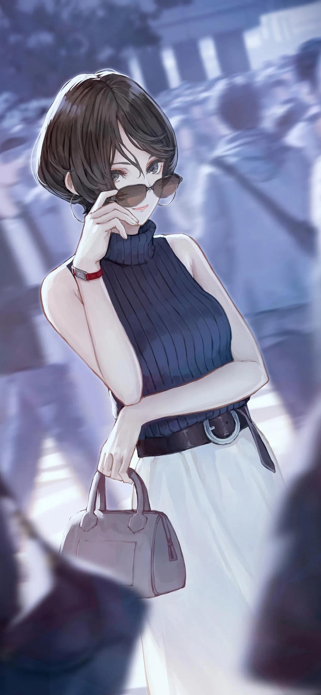 時(shí)尚潮流與個(gè)性表達(dá)的前沿，短發(fā)女動(dòng)漫頭像精選