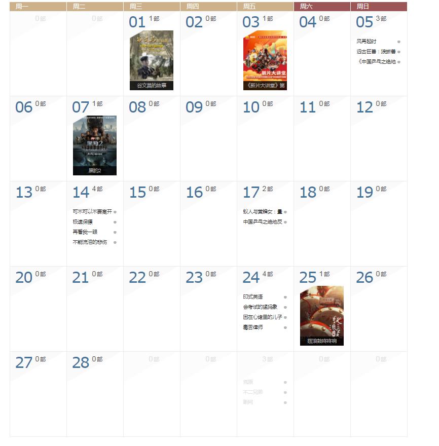 最新上映電影及熱門大片全覽